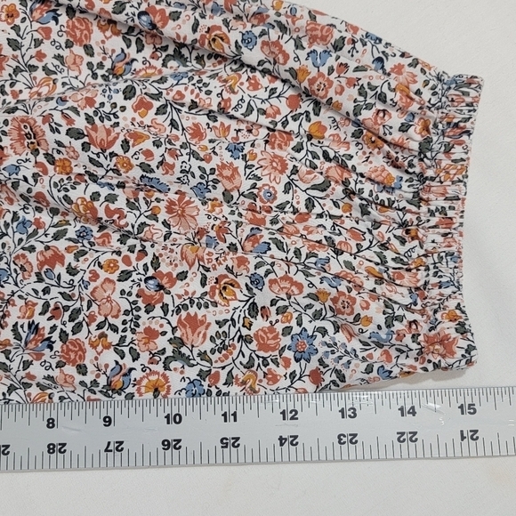 LOFT Women's Size XL floral v-neckbutton front closure 3/4 cotton/rayon blouse - Picture 5 of 9
